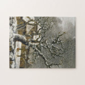 ヴィンテージイングリッシュウィンターランドスケーププリント ジグソーパズル (横)