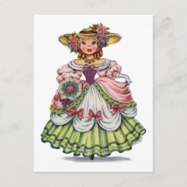 ヴィンテージイングリッシュガールinエリザベス朝服姿 ポストカード