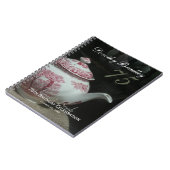 ヴィンテージイングリッシュティーポット75th誕生日ゲストブック ノートブック (左側)