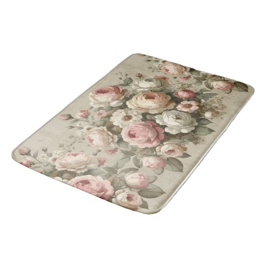 ヴィンテージイングリッシュバラガーデンコテージコーレデコール バスマット (アングル)