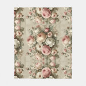 ヴィンテージイングリッシュバラガーデンコテージコーレデコール フリースブランケット (正面)