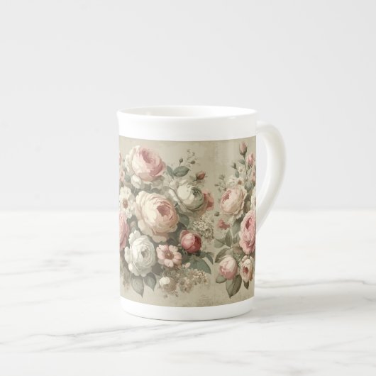ヴィンテージイングリッシュバラガーデンコテージコーレデコール ボーンチャイナマグカップ (正面右)