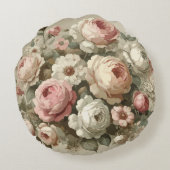 ヴィンテージイングリッシュバラガーデンコテージコーレデコール ラウンドクッション (裏面)