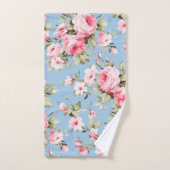 ヴィンテージイングリッシュピンクローズ バスタオルセット (ハンドタオル)