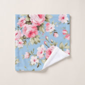 ヴィンテージイングリッシュピンクローズ バスタオルセット (ウォッシュタオル)