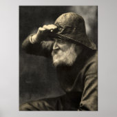 ヴィンテージイングリッシュフィッシャーマン航海のアンティークひげ ポスター (正面)