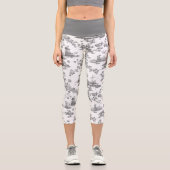 ヴィンテージイングリッシュフローラトイレデジュイブルーカプリル カプリレギンス (正面)