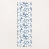 ヴィンテージイングリッシュフローラトイレデジュイブルー ヨガマット (正面)