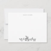 ヴィンテージイングリッシュフローラトイレデジュエグレイ ノートカード (正面)