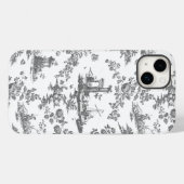 ヴィンテージイングリッシュフローラトイレデジュエグレイ Case-Mate iPhoneケース (裏面 (横))