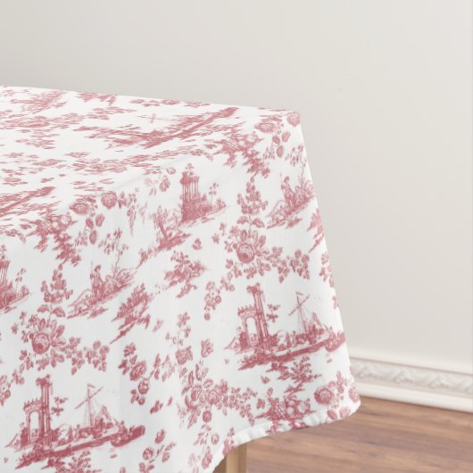 ヴィンテージイングリッシュフローラトイレデジュエピンク テーブルクロス (インサイチュ)