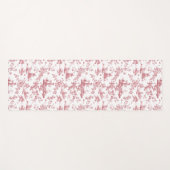 ヴィンテージイングリッシュフローラトイレデジュエピンク ヨガマット (正面(横))