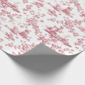 ヴィンテージイングリッシュフローラトイレデジュエピンク ラッピングペーパー (角)