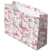 ヴィンテージイングリッシュフローラトイレデジュエピンク ラージペーパーバッグ (裏面アングル)