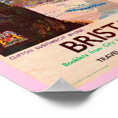 ヴィンテージイングリッシュブリストル旅行 ポスター (角)