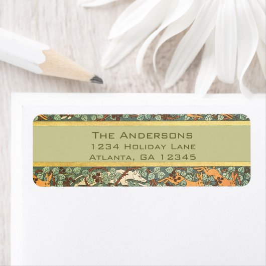 ヴィンテージイングリッシュラビット狩り差出人住所 ラベル (インサイチュ)