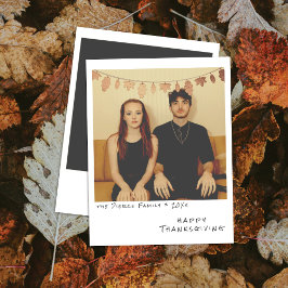 ヴィンテージインスタントフォト - 偽のホイルの秋の葉 シーズンカード