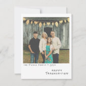 ヴィンテージインスタントフォト - 偽のホイルリーフガーランド シーズンカード (正面)