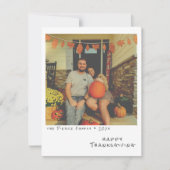 ヴィンテージインスタントフォト - 偽のホイルリーフガーランド シーズンカード (正面)