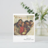 ヴィンテージインスタントフォト - 偽のホイル秋の葉の装飾 シーズンカード (スタンド正面)