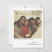 ヴィンテージインスタントフォト - 偽のホイル秋の葉の装飾 シーズンカード (正面)