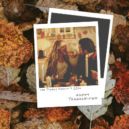 ヴィンテージインスタントフォト - 紅葉のガーランド 秋 シーズンカード