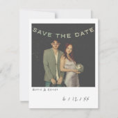 ヴィンテージインスタント写真日付カードの保存 シーズンカード (正面)