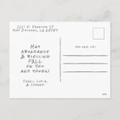 ヴィンテージインスタント写真 – 紅葉ガーランド秋 シーズンポストカード (裏面)