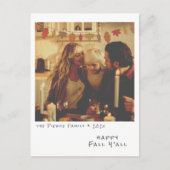 ヴィンテージインスタント写真 – 紅葉ガーランド秋 シーズンポストカード (正面)