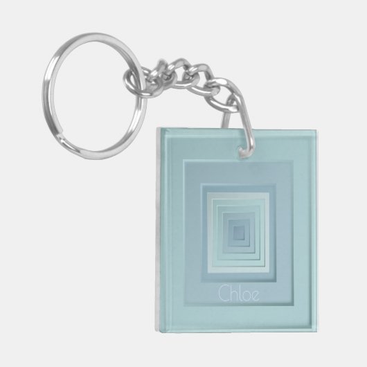 ヴィンテージインスパイアの正方形 キーホルダー (正面左)