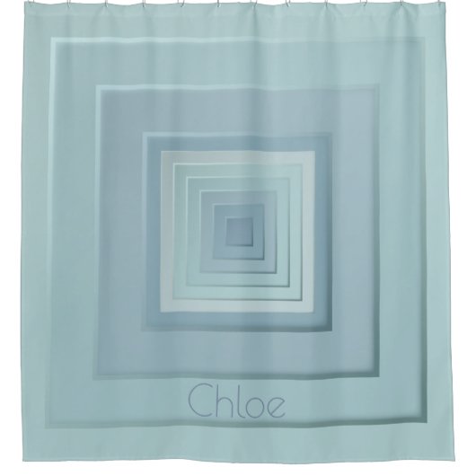 ヴィンテージインスパイアの正方形 シャワーカーテン (正面)