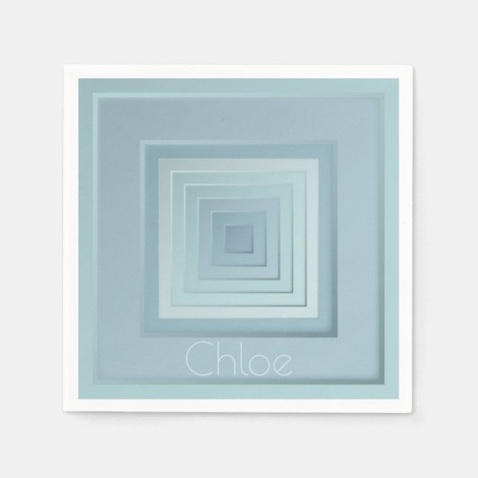 ヴィンテージインスパイアの正方形 スタンダードカクテルナプキン (正面)