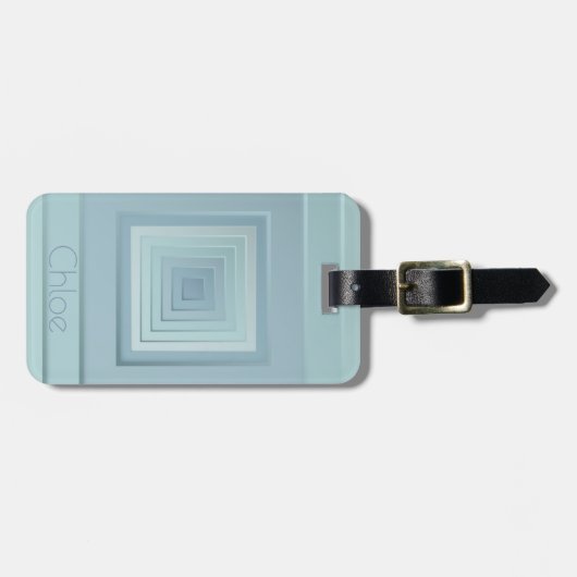 ヴィンテージインスパイアの正方形 ラゲッジタグ (正面横)