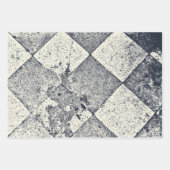 ヴィンテージインスパイアのHarlequin Black And White Texture ラッピングペーパーシート (正面3)