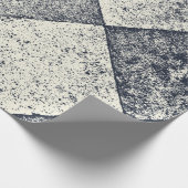 ヴィンテージインスパイアのHarlequin Black And White Texture ラッピングペーパー (角)
