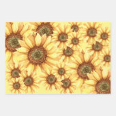 ヴィンテージインスパイアひまわり切り ラッピングペーパーシート (正面3)