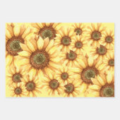 ヴィンテージインスパイアひまわり切り ラッピングペーパーシート (正面)