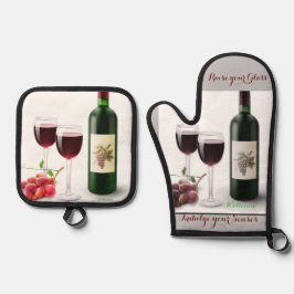 ヴィンテージインスパイアアクリル系コースター 鍋つかみ&鍋敷きセット