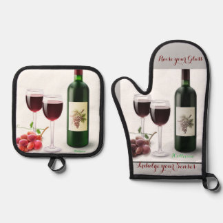 ヴィンテージインスパイアアクリル系コースター 鍋つかみ&鍋敷きセット