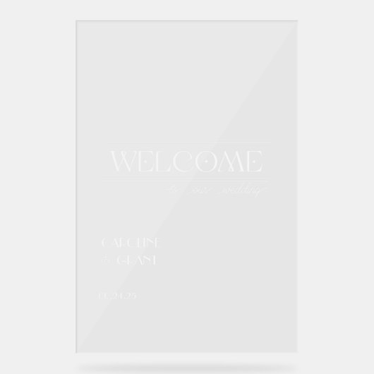 ヴィンテージインスパイアア結婚クリル歓迎サイン アクリルサイン (正面)