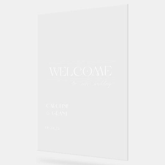 ヴィンテージインスパイアア結婚クリル歓迎サイン アクリルサイン (傾斜)