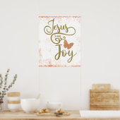 ヴィンテージインスパイアイエスは私の喜びの引用文 ポスター (キッチン)