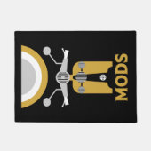 ヴィンテージインスパイアイギリスのModsとロッカー ドアマット (正面)