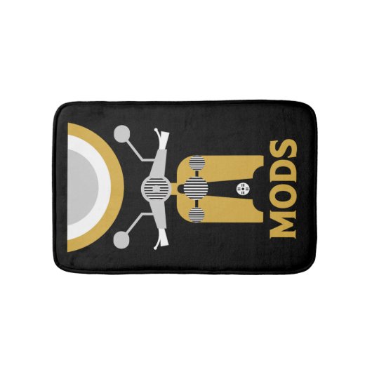 ヴィンテージインスパイアイギリスのModsとロッカー バスマット (正面)