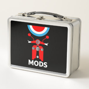 ヴィンテージインスパイアイギリスのModsとロッカー メタルランチボックス