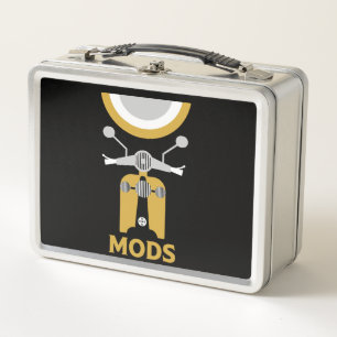 ヴィンテージインスパイアイギリスのModsとロッカー メタルランチボックス