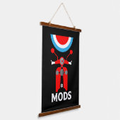 ヴィンテージインスパイアイギリスのModsとロッカー 吊り下げ型タペストリー (傾斜あり)