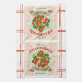 ヴィンテージインスパイアイチゴ キッチンタオル (縦)