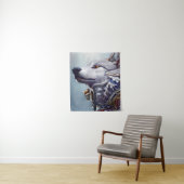 ヴィンテージインスパイアウルフヘッドアート – ノスタルジック タペストリー (インサイチュ)