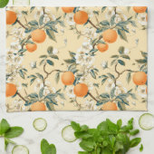 ヴィンテージインスパイアオレンジグローブ キッチンタオル (折り畳み)